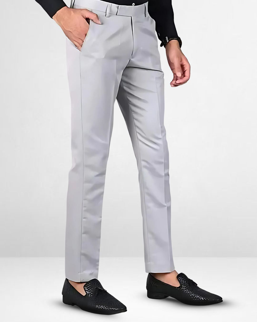 Bodyfuelz Smoke Grey Formal Trousers