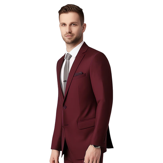 Crimson Edge – Maroon 2-Piece Formal Suit