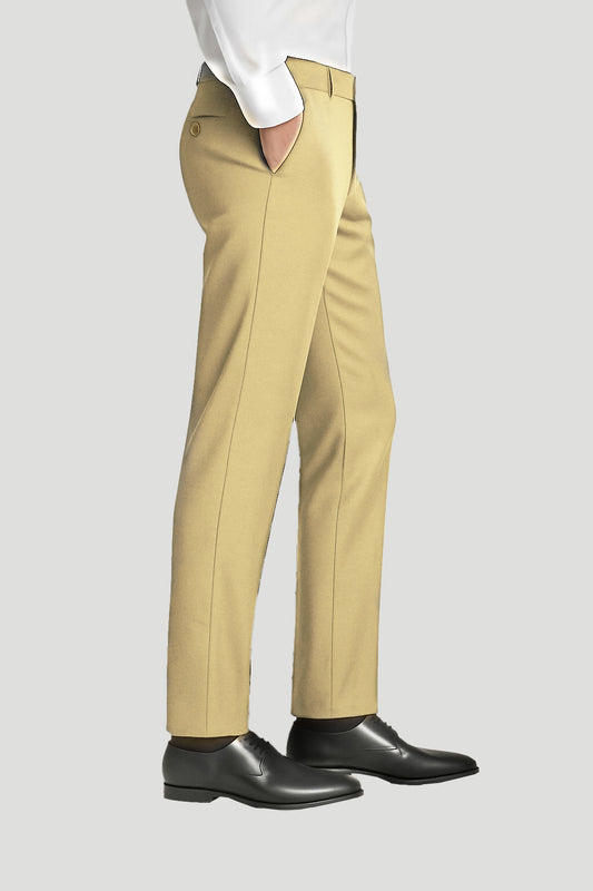 Camel Yellow Formal Trouser