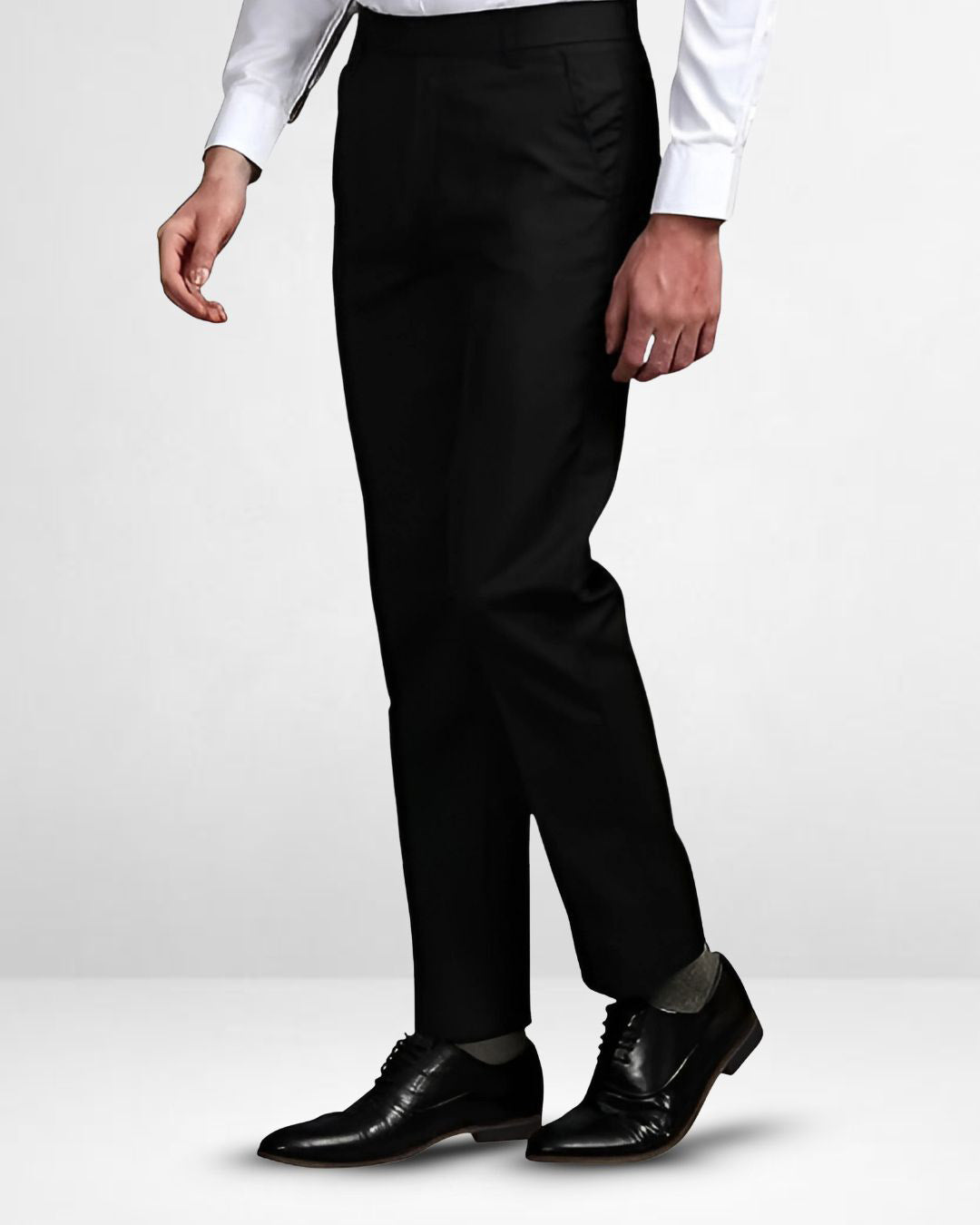 Bodyfuelz Polyester Black Formal Trousers
