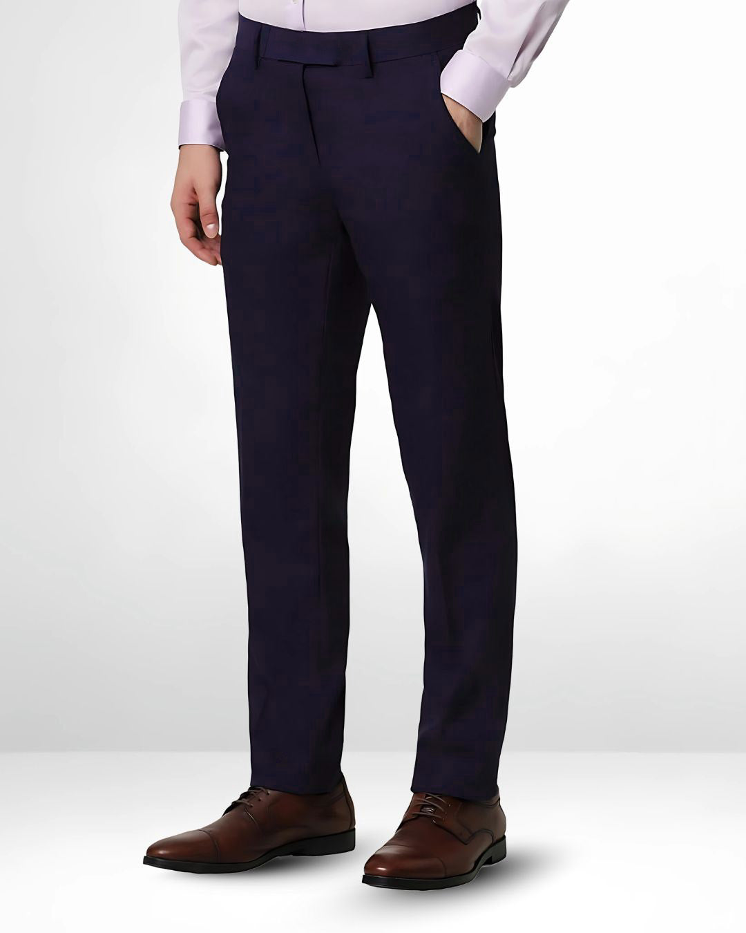 Bodyfuelz Oxford Navy Blue Formal Trousers