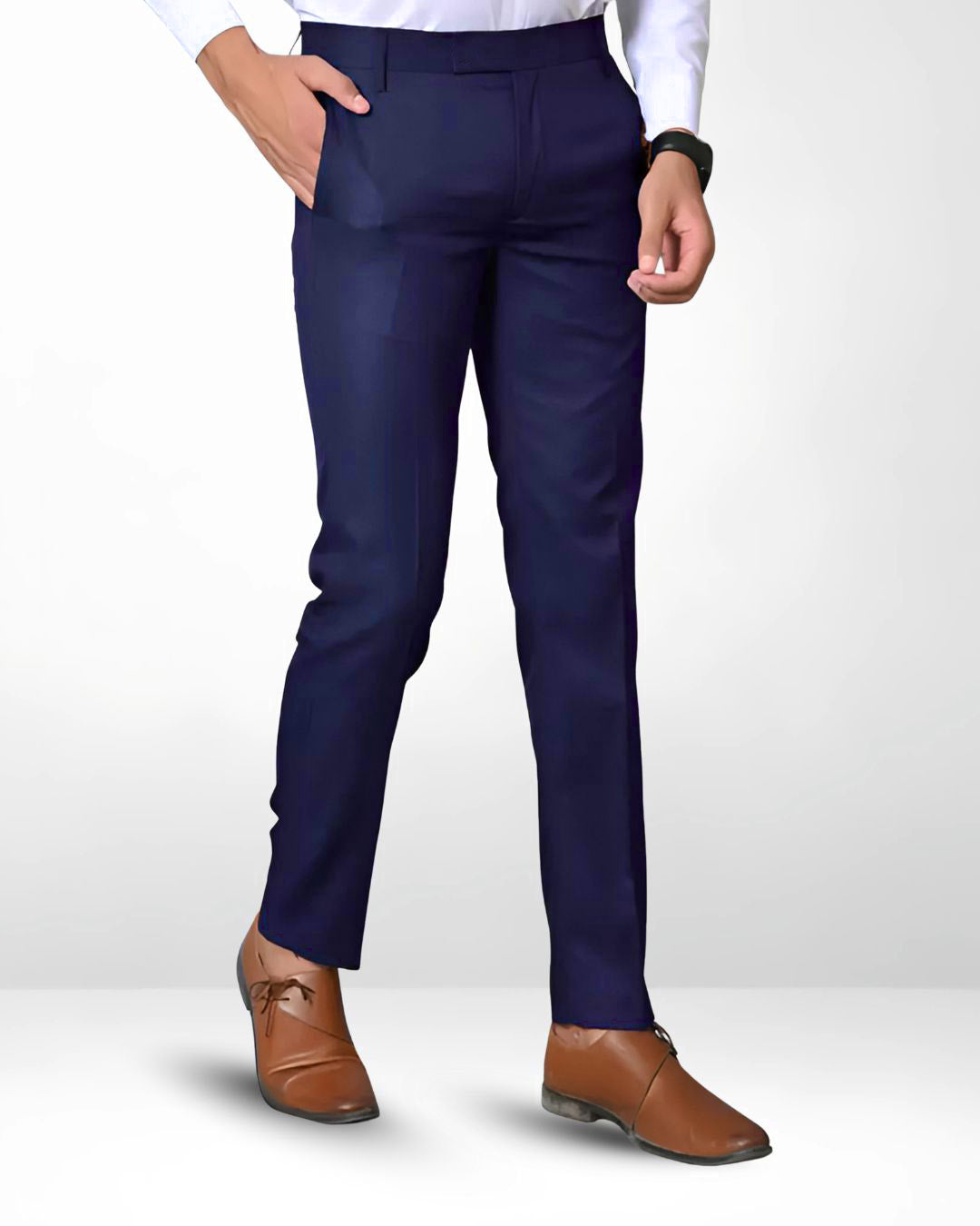 Bodyfuelz Midnight Navy Blue Formal Trousers