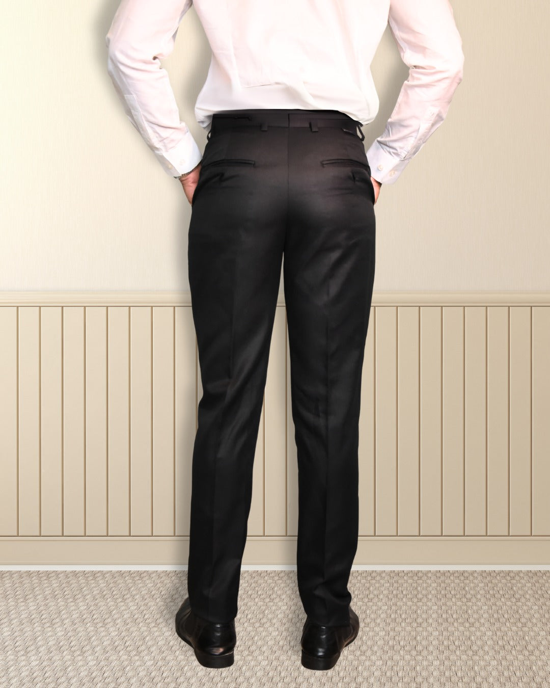 Bodyfuelz Polyester Black Formal Trousers