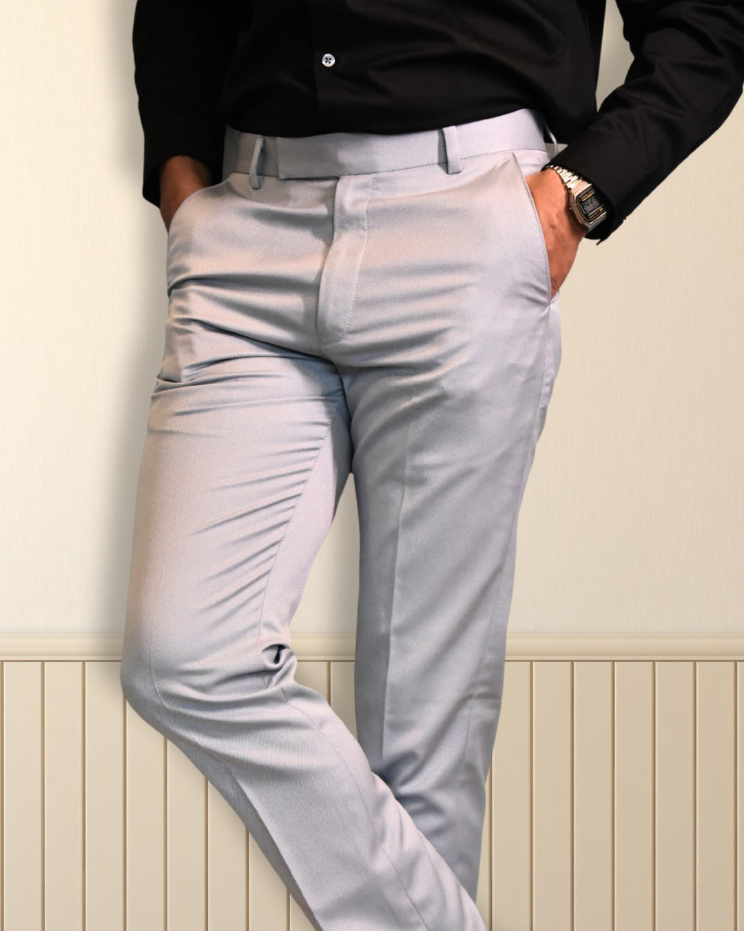 Bodyfuelz Smoke Grey Formal Trousers