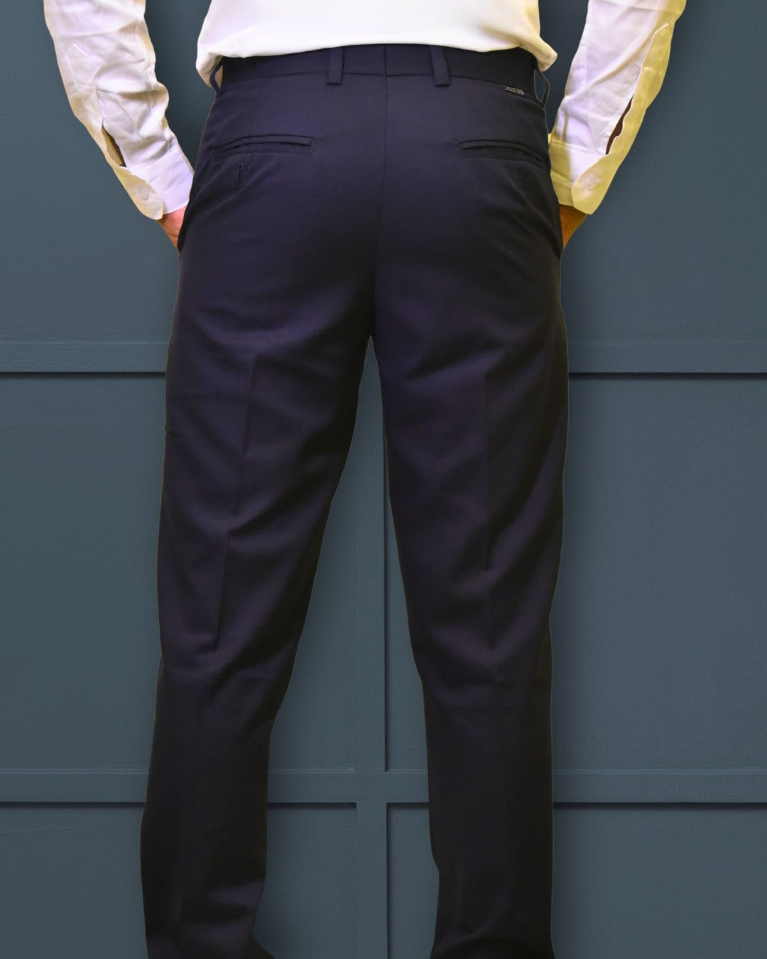 Bodyfuelz Polyester Navy Blue Formal Trousers