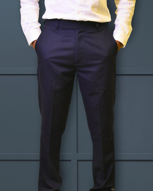 Bodyfuelz Polyester Navy Blue Formal Trousers
